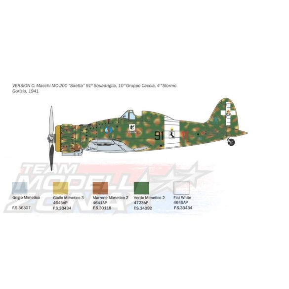 Italeri - 1:48 MC.200 Saetta - makett