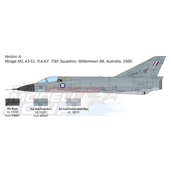 Italeri 1:48 Mirage III E makett