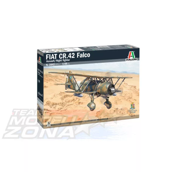 Italeri 1:48 FIAT CR.42 Falco Assa./Nig. Fighter makett