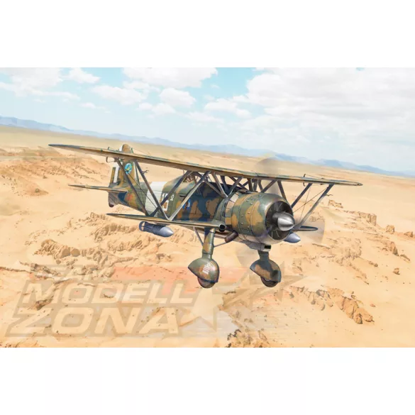Italeri 1:48 FIAT CR.42 Falco Assa./Nig. Fighter makett
