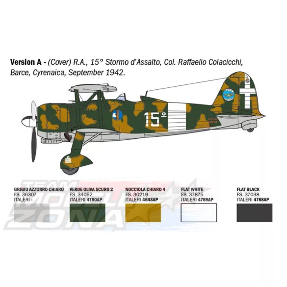 Italeri 1:48 FIAT CR.42 Falco Assa./Nig. Fighter makett