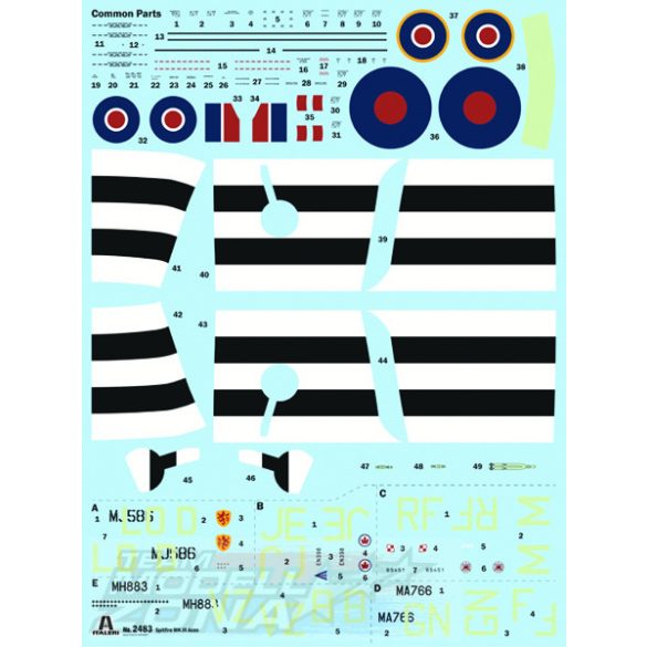 Italeri 1:72 Spitfire Mk. IX Aces makett