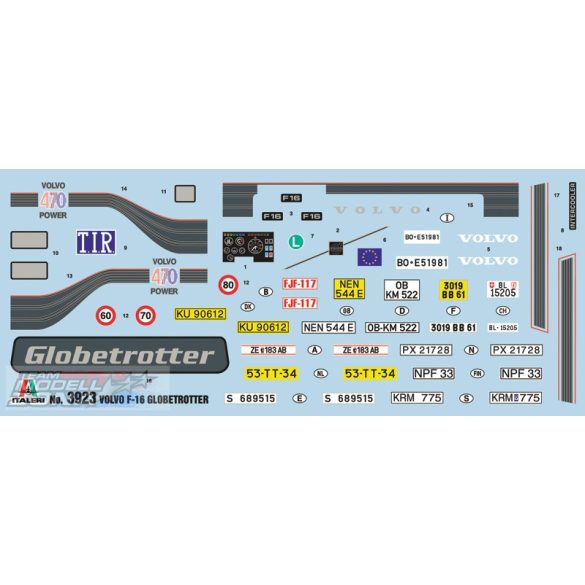 Italeri - 1:24 VOLVO F-16 Globetrotter- makett