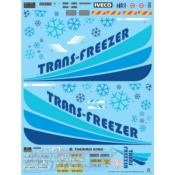 Italeri 1:24 Iveco TURBOSTAR 190.48 reefer truck makett