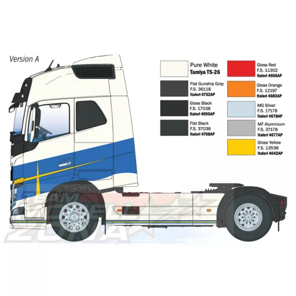 Italeri 1:24 Volvo FH16 Medium Roof makett