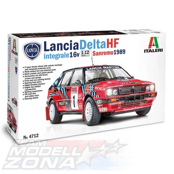 Italeri 1:12 Lancia Delta HF Integrale 16V 'San Remo 1989' makett