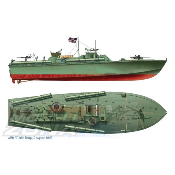 Italeri - 1:35 Motor Torpedo Boat PT - 109- makett