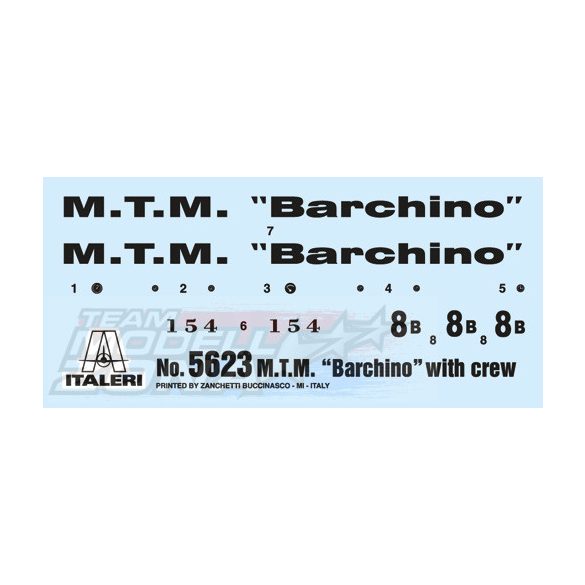 Italeri -1:35 M.T.M. Barchino legénységgel - makett