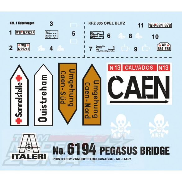 Italeri - 1:72 BATTLE SET "Pegasus Bridge" - dioráma makett szett