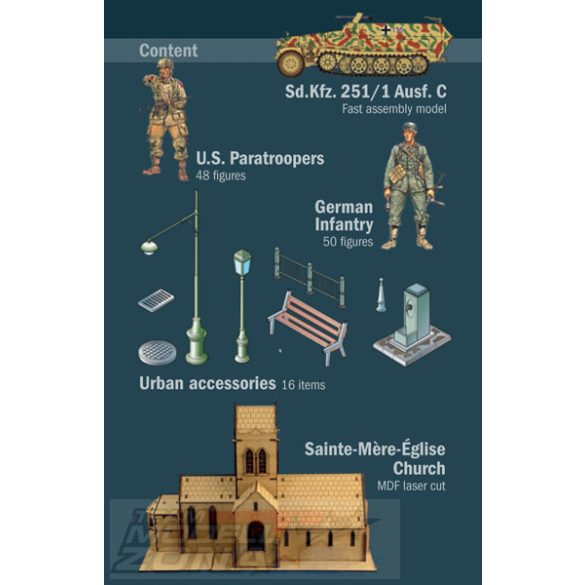 Italeri 1:72 Battle of Normandy Sainte-Mère-Eglise 6 June 1944 makett