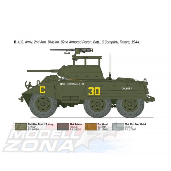 Italeri 1:35 US M8 Greyhound makett