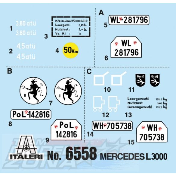 Italeri - 1:35 Mercedes Benz L3000 - makett