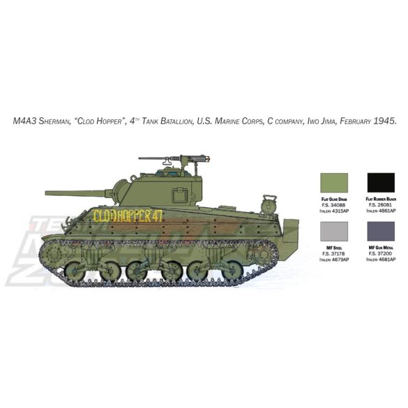Italeri - 1:35 M4A2 U.S. Panzer Marine Corps