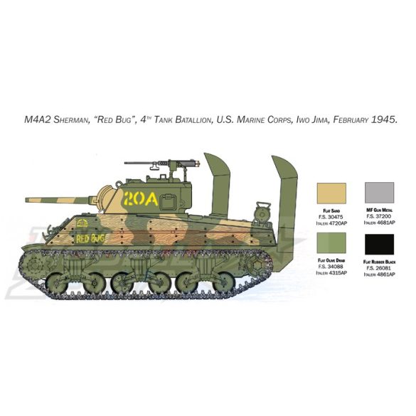 Italeri - 1:35 M4A2 U.S. Panzer Marine Corps makett