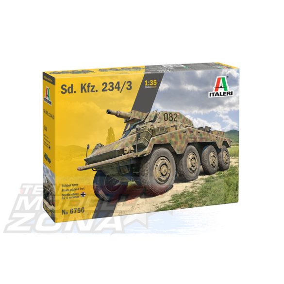 Italeri 1:35 Sd.Kfz. 234/3 Sw. Panzerspähwagen makett