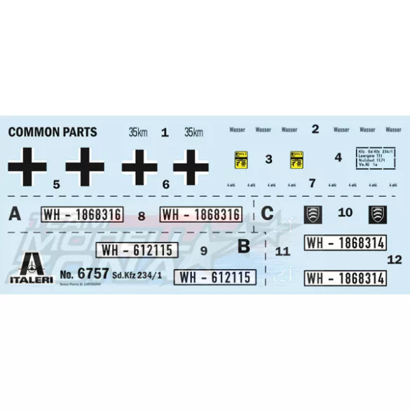 Italeri 1:35 Ger. Sd.Kfz.234/1 (2cm) makett