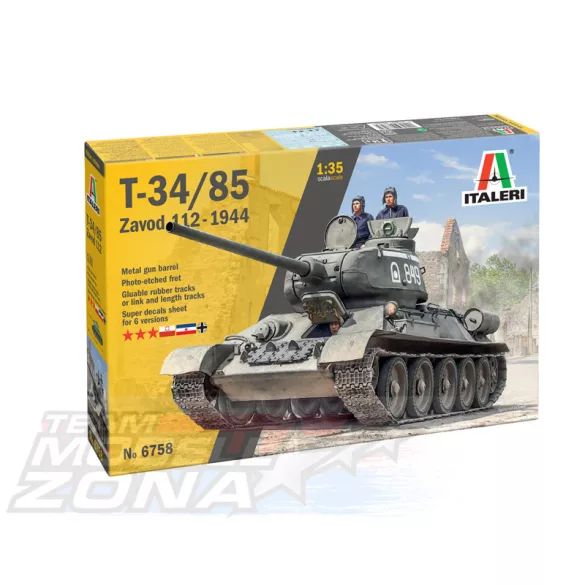 Italeri 1:35 T34/85 Zavod 112 -1944 makett