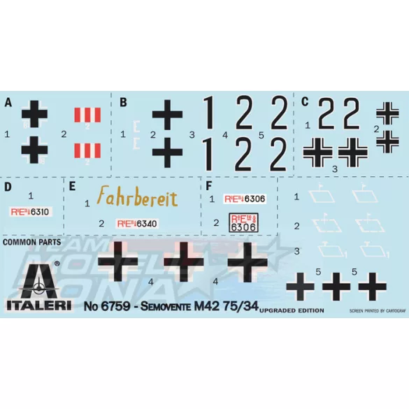 Italeri 1:35 Semovente M42 da 75/34 UPGRADED EDITION makett