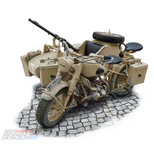 Italeri - 1:9 BMW R75 German Milit.Motor.w/Sidecar - makett