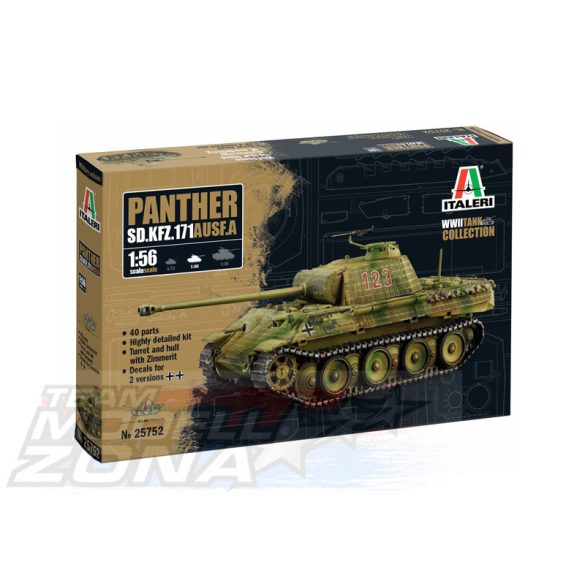 Italeri 1:56  Sd.Kfz. 171 Ausf. A Panther makett