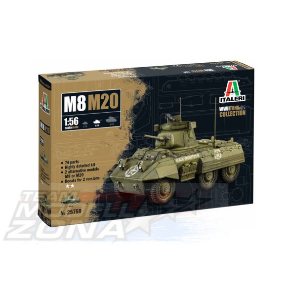 Italeri 1:56 M8 M20 makett