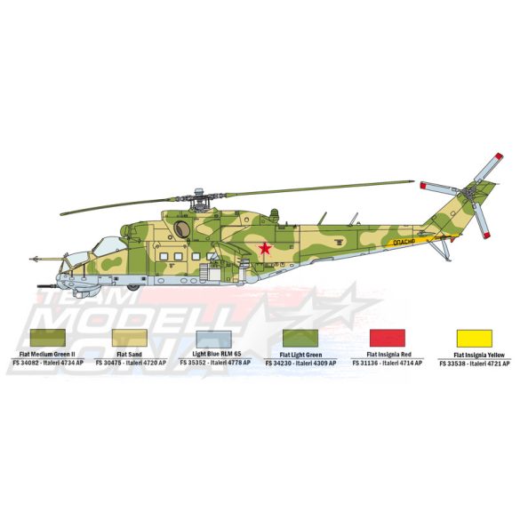 Italeri - 1:72 WAR THUNDER -UH-1C & MI-24D - bónusz kódos makett