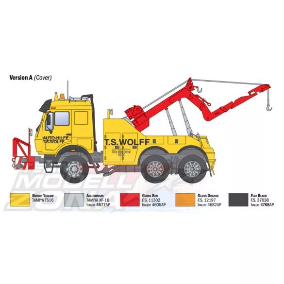 Italeri 1:24 Mercedes-Benz Wrecker truck makett