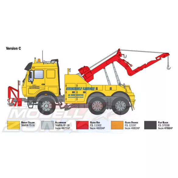 Italeri 1:24 Mercedes-Benz Wrecker truck makett