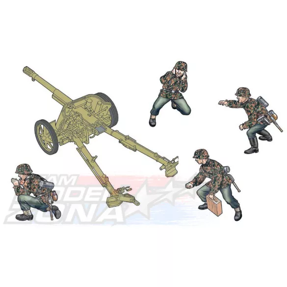 Italeri 1:35 Pak 97/38 AT Gun with crew makett