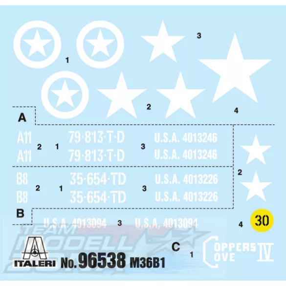 Italeri 1:35 M36B1 90mm GMC makett
