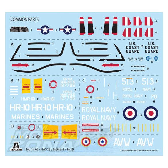 Italeri 1:72 HO4S-3 / HAS.7 / H-19 makett