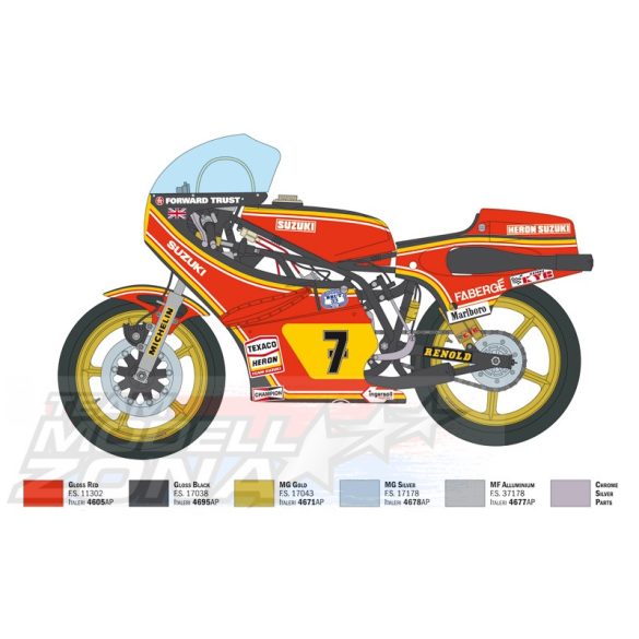 Italeri - 1:9 Suzuki RG500 XR27 Team H.B.S. 1978 - makett 