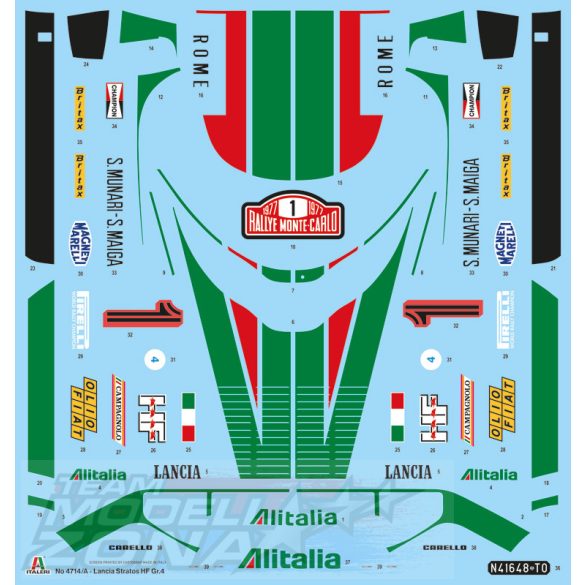 Italeri 1:12 Lancia stratos HF Gr.4 Monte Carlo 1977 makett