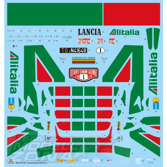Italeri 1:12 Lancia stratos HF Gr.4 Monte Carlo 1977 makett