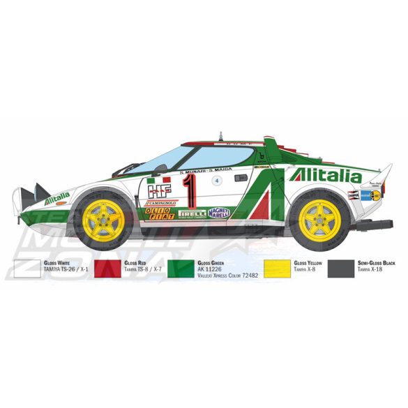 Italeri 1:12 Lancia stratos HF Gr.4 Monte Carlo 1977 makett