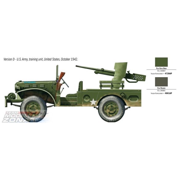 Italeri - 1:35 Dodge Anti-Tank - makett