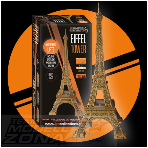 IXO - 1:270 Eiffel torony - fénnyel és felvonóval - prémium építőkészlet