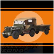   IXO 10105 Jeep Willys mit Anhänger + M3A1 u. M2 | mit Metallteilen | Premium Militär Bausatz 1:8