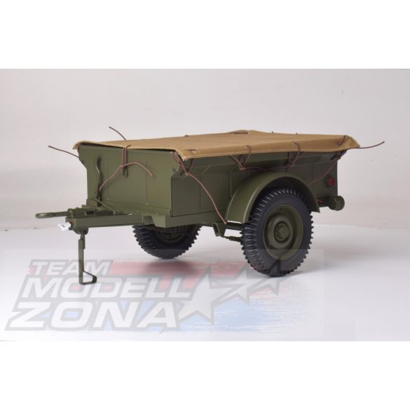 IXO 10105 Jeep Willys mit Anhänger + M3A1 u. M2 | mit Metallteilen | Premium Militär Bausatz 1:8