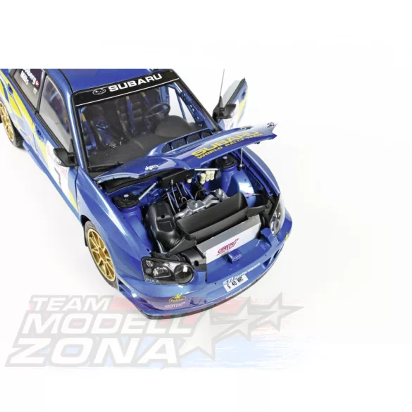 1:8 IXO Subaru Impreza Rally MC 2003 - FÉMELEMEKKEL - PRÉMIUM ÉPÍTŐKÉSZLET