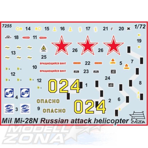 Zvezda - 1:72 MIL Mi-28N 'Night Havoc' - makett
