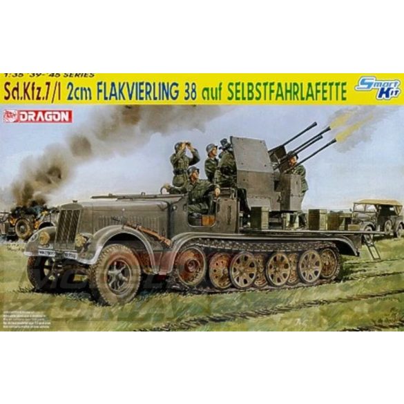 DRAGON 1:35 Sd.Kfz. 7/1 2cm Flakvierling 38 auf Selbstfahrlafette makett