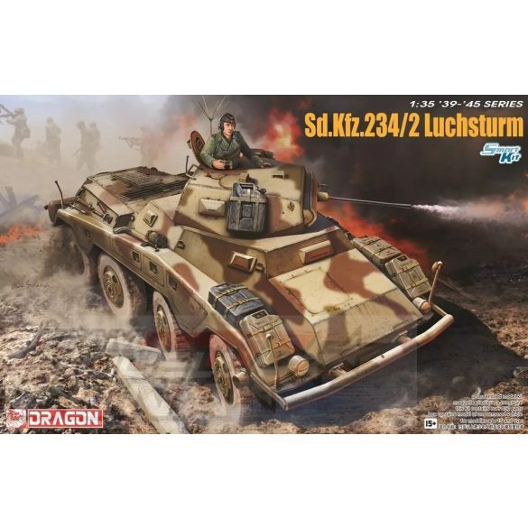 Dragon 1:35 Sd.Kfz.234/2 Luchsturm makett