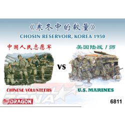   Dragon - 1:35 kínai vs. amerikai katonák Kóreai háborús jelenet - makett