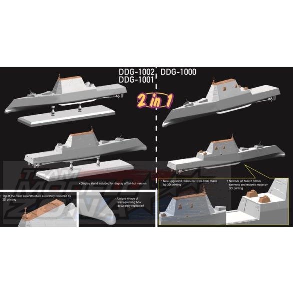 Dragon - 1:700 USS Lyndon B. Johnson DDG-1002 Romboló - Make