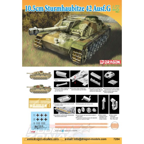 Dragon 1:72 StuH.42 (Sturmhaubitze) Ausf.G makett