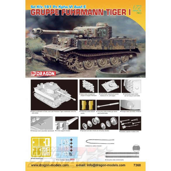 1:72 Sd.Kfz.181 Pz.Kpfw.VI Ausf.E Tiger - Dragon