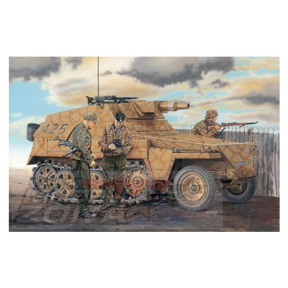 Dragon 1:35 Sd.Kfz.250/8 NEU 7.5cm K.51 L/24 Gun makett