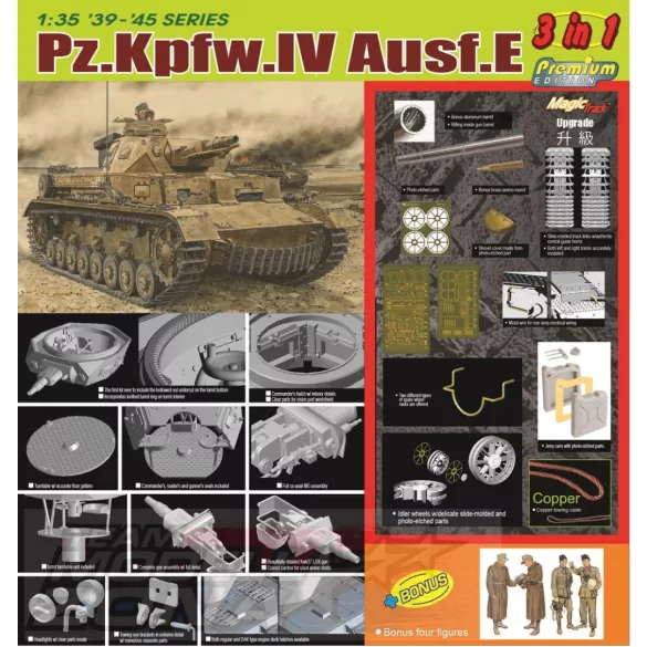 Dragon 1:35 Pz.Kpfw.IV Ausf.E (3 in 1) makett