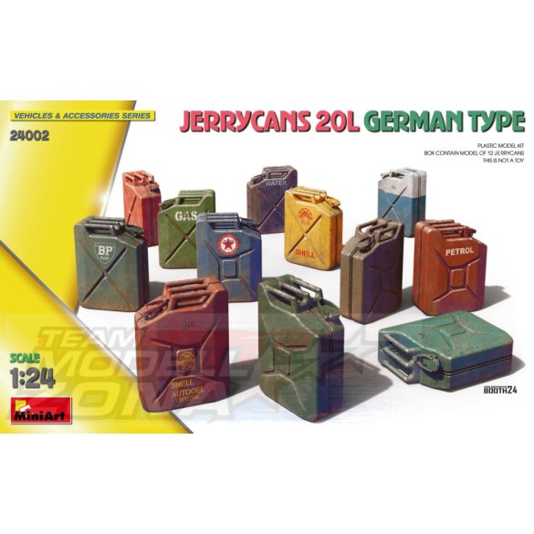 MiniArt 1:24 JERRYCANS 20L GERMAN TYPE makett